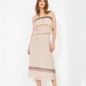 Floral satin midi dress